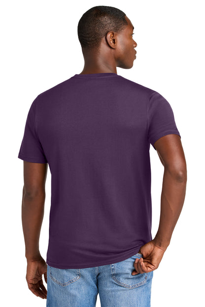 Custom Embroidered District Perfect Weight CVC Tee DT184,Blackberry