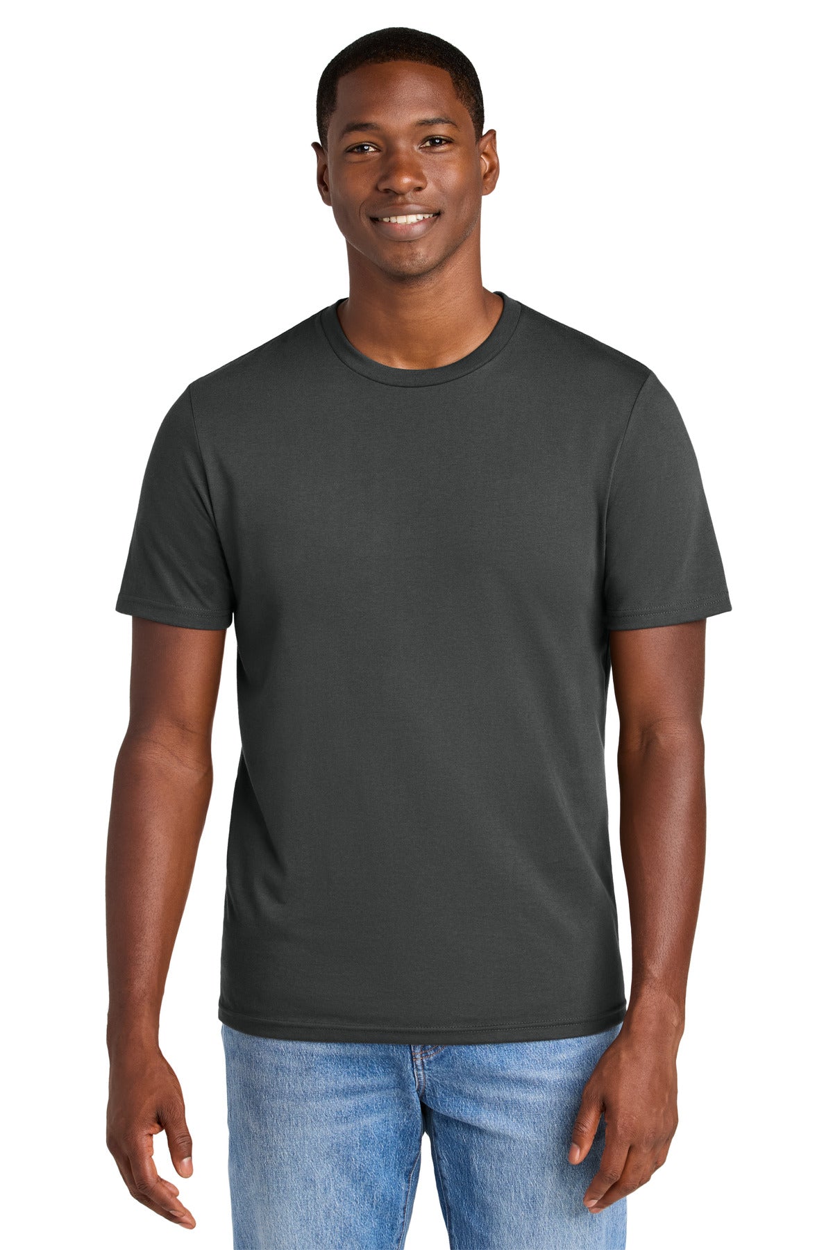 District Perfect Weight CVC Tee DT184 Charcoal