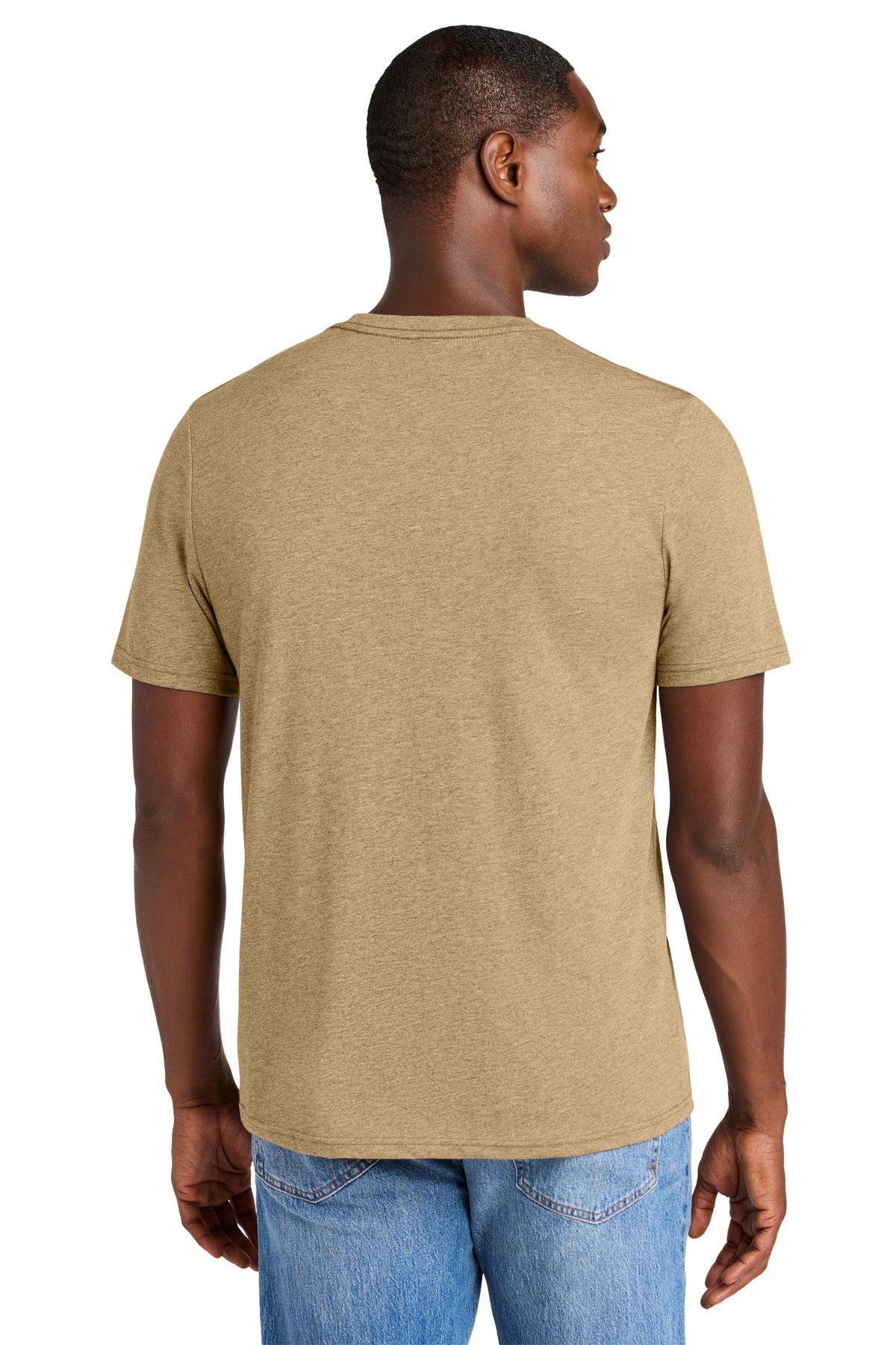 Custom Embroidered District Perfect Weight CVC Tee DT184,Dune Heather