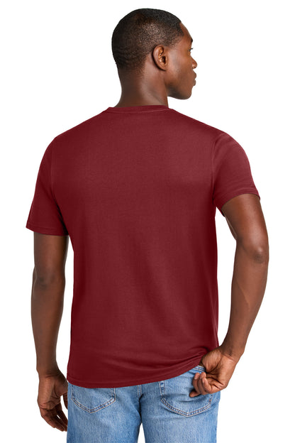 Custom Embroidered District Perfect Weight CVC Tee DT184,Garnet