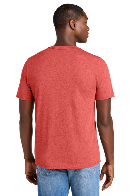 Custom Embroidered District Perfect Weight CVC Tee DT184,Geranium Heather