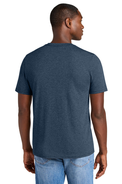 Custom Embroidered District Perfect Weight CVC Tee DT184,Heathered Navy