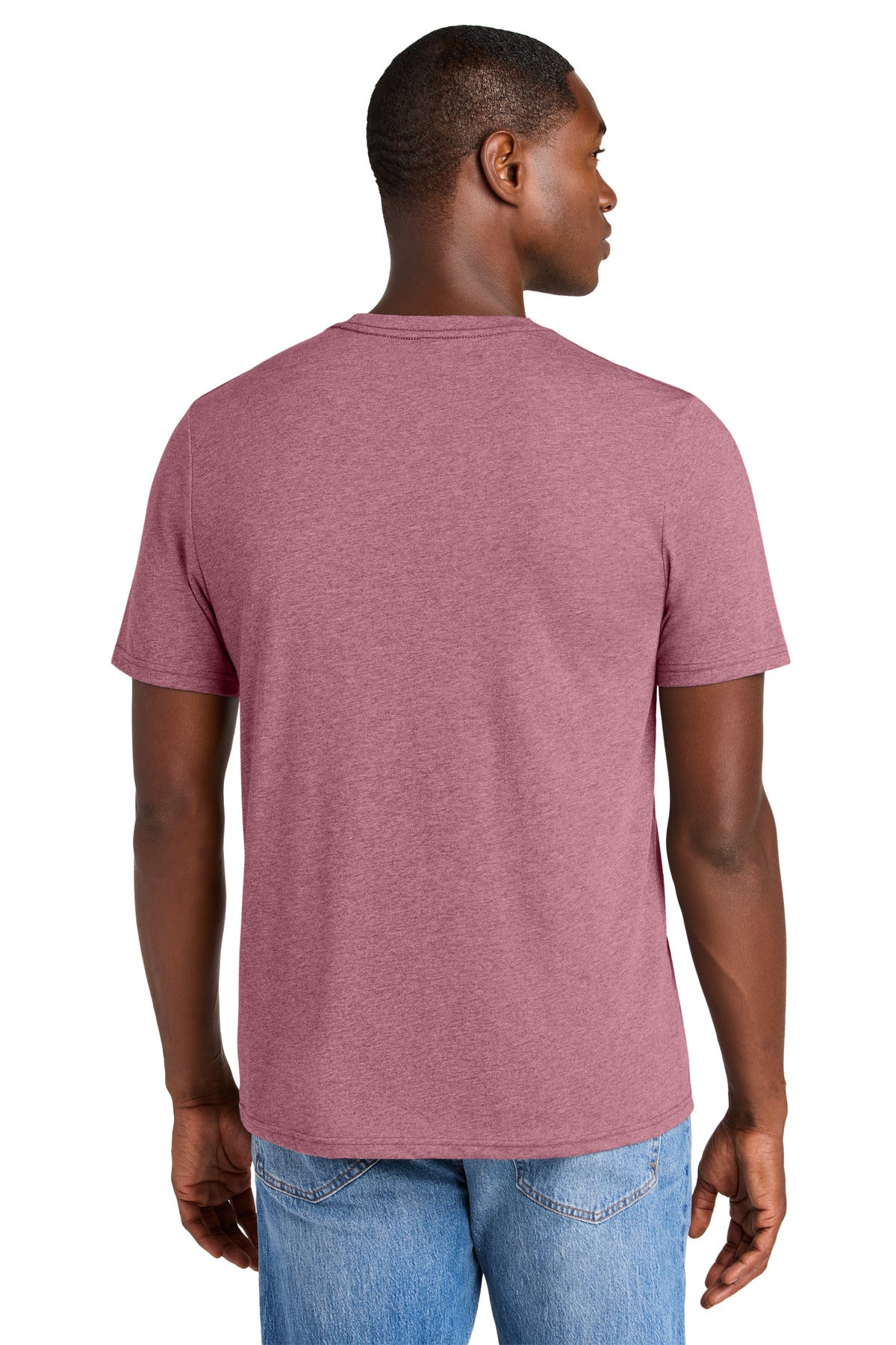Custom Embroidered District Perfect Weight CVC Tee DT184,Orchid Haze Heather