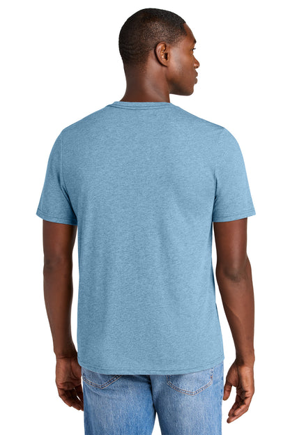 Custom Embroidered District Perfect Weight CVC Tee DT184,Tundra Blue Heather