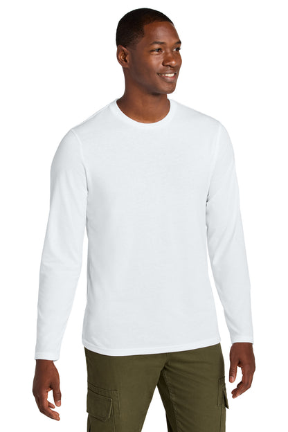 Custom Embroidered District T-Shirts  in Bright White