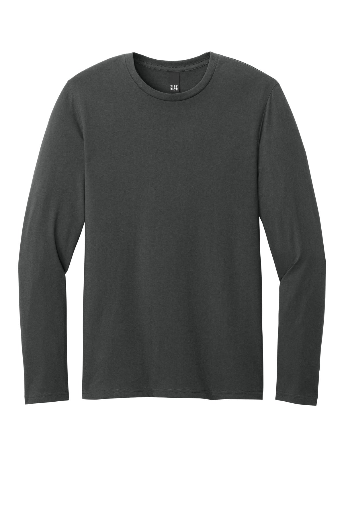 Custom Embroidered District T-Shirts  in Charcoal