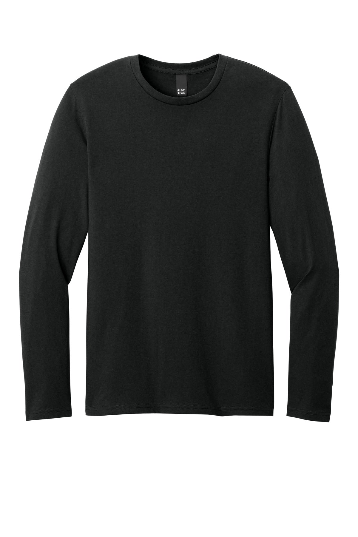 Custom Embroidered District T-Shirts  in Jet Black