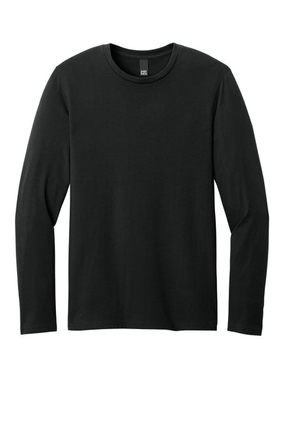 Custom Embroidered District T-Shirts  in Jet Black