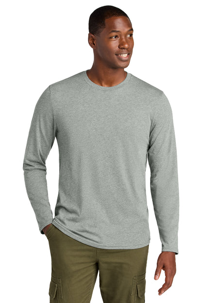 Custom Embroidered District T-Shirts  in Light Heather Grey