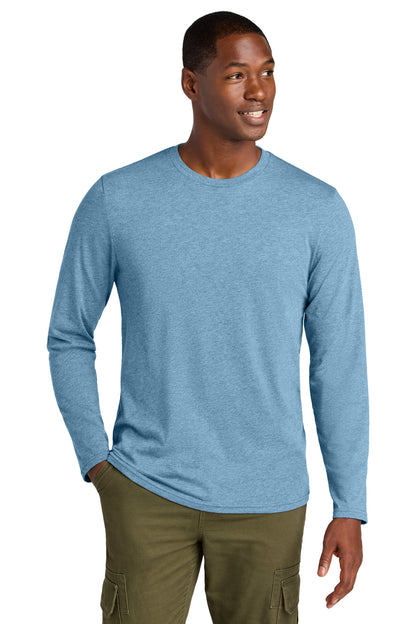 Custom Embroidered District T-Shirts  in Tundra Blue Heather