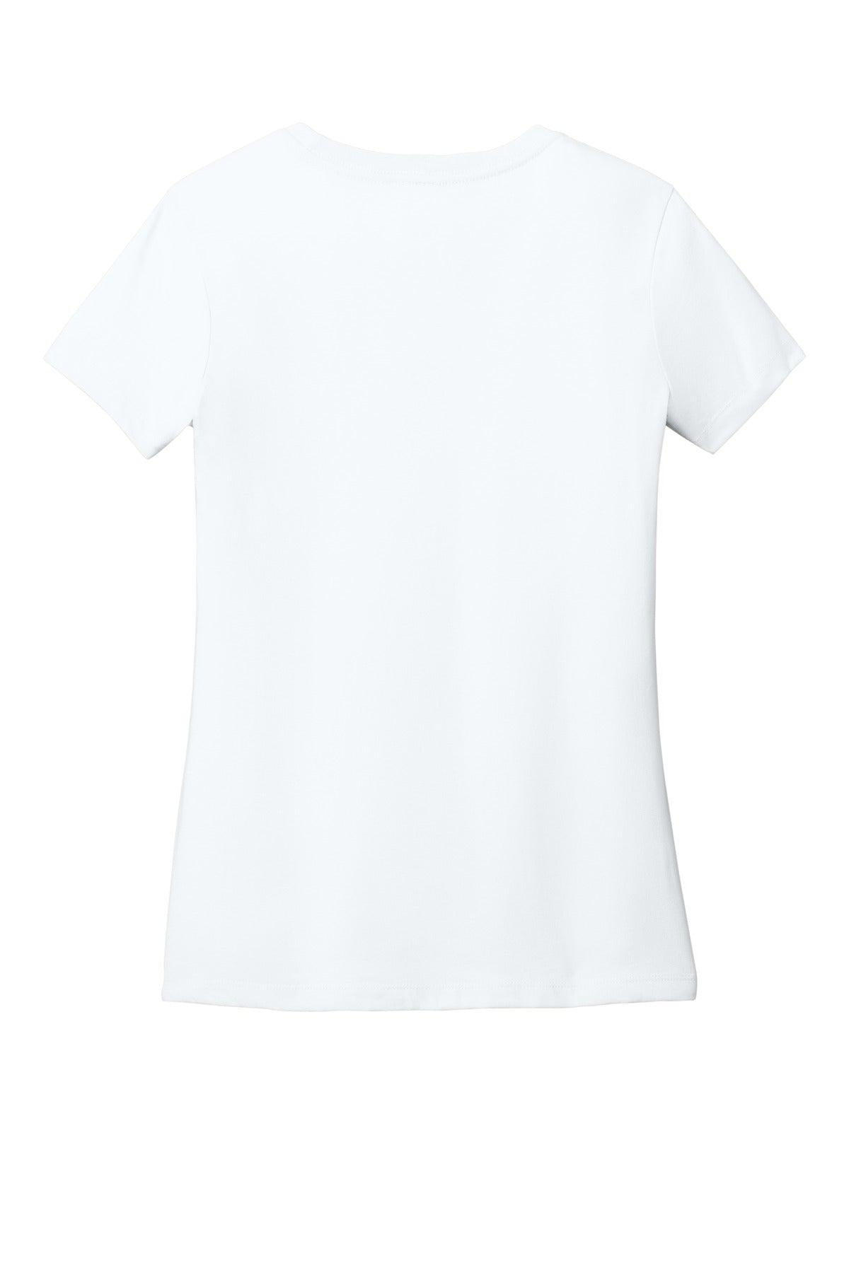 Custom Embroidered District T-Shirts  in Bright White