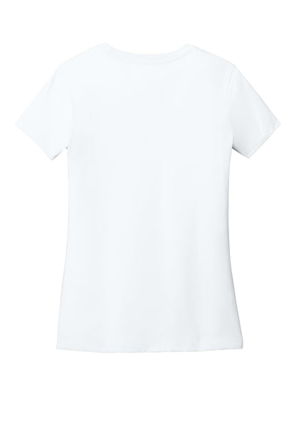 Custom Embroidered District T-Shirts  in Bright White