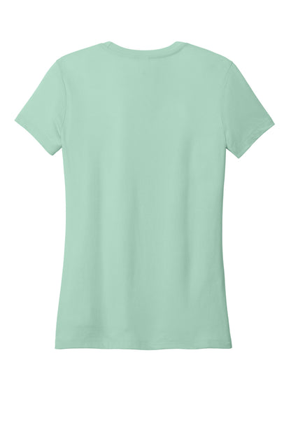 Custom Embroidered District T-Shirts  in Frosted Mint