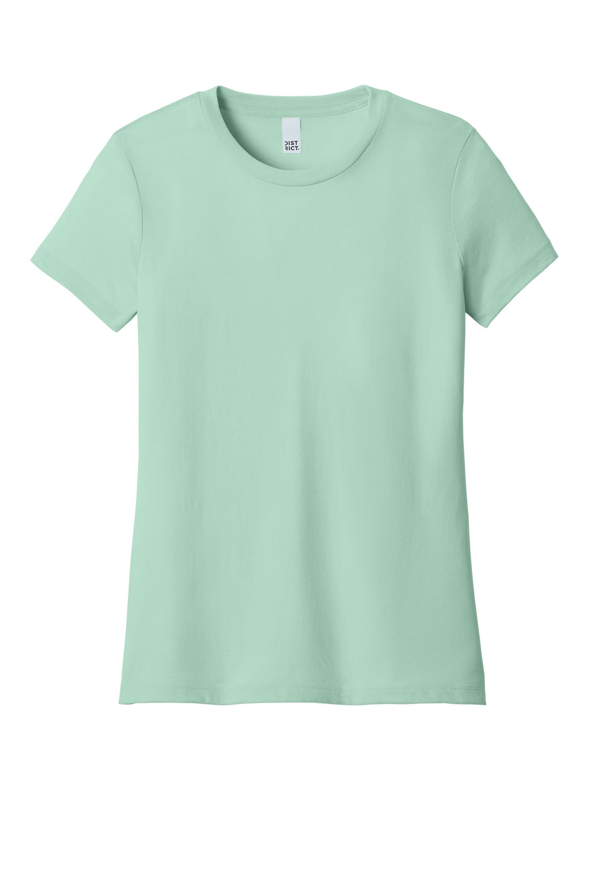 Custom Embroidered District T-Shirts  in Frosted Mint