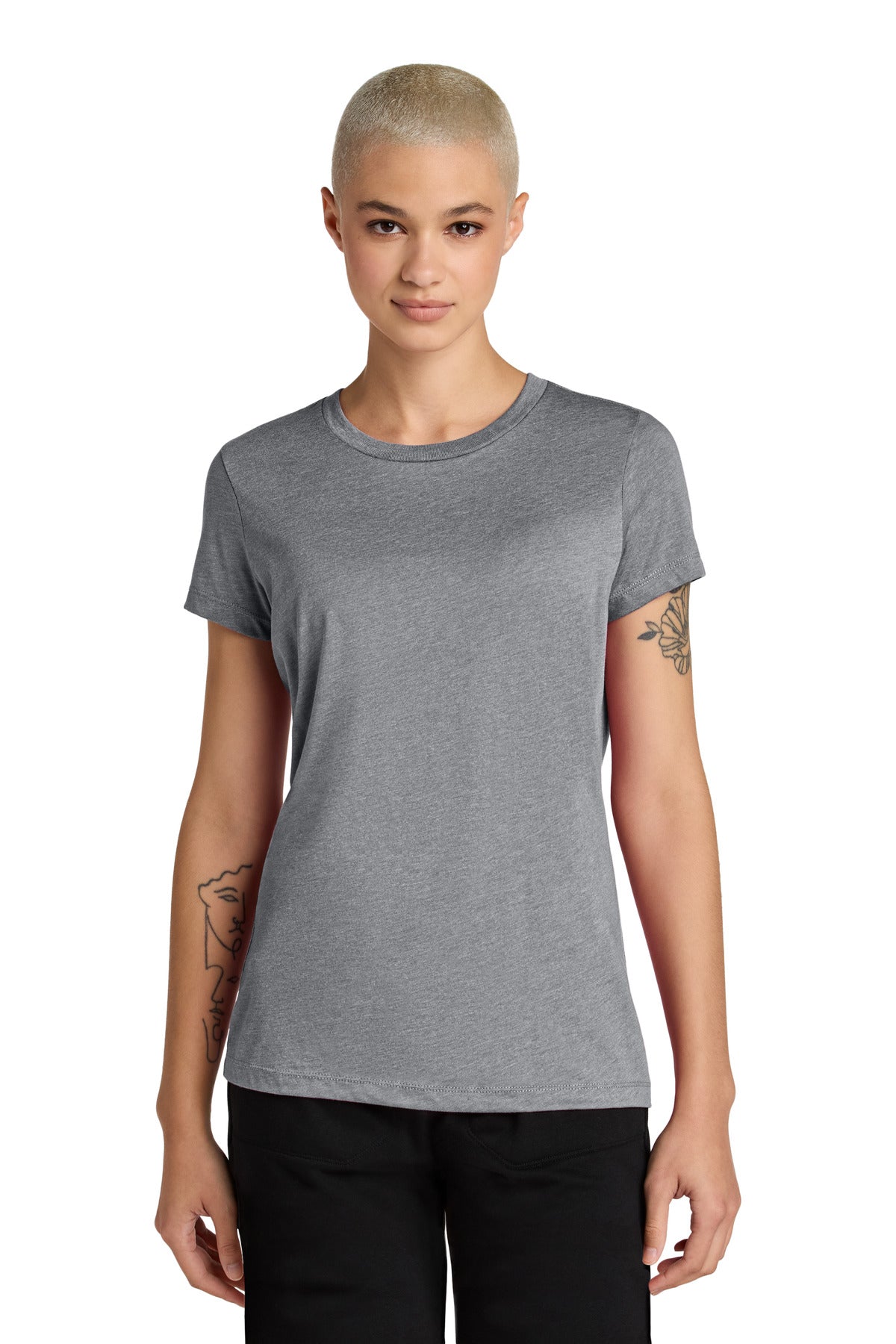 Custom Embroidered District T-Shirts  in Graphite Heather