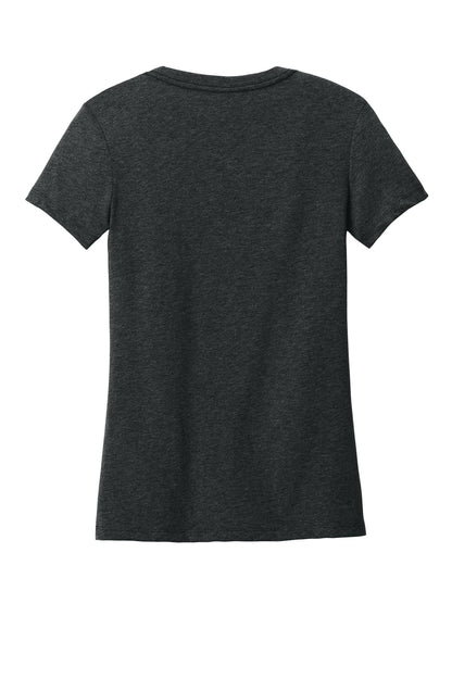 Custom Embroidered District T-Shirts  in Jet Black Heather