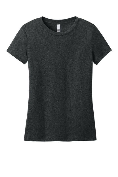 Custom Embroidered District T-Shirts  in Jet Black Heather