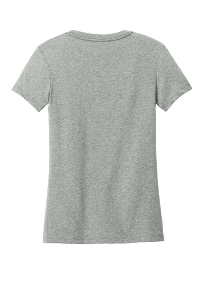Custom Embroidered District T-Shirts  in Light Heather Grey