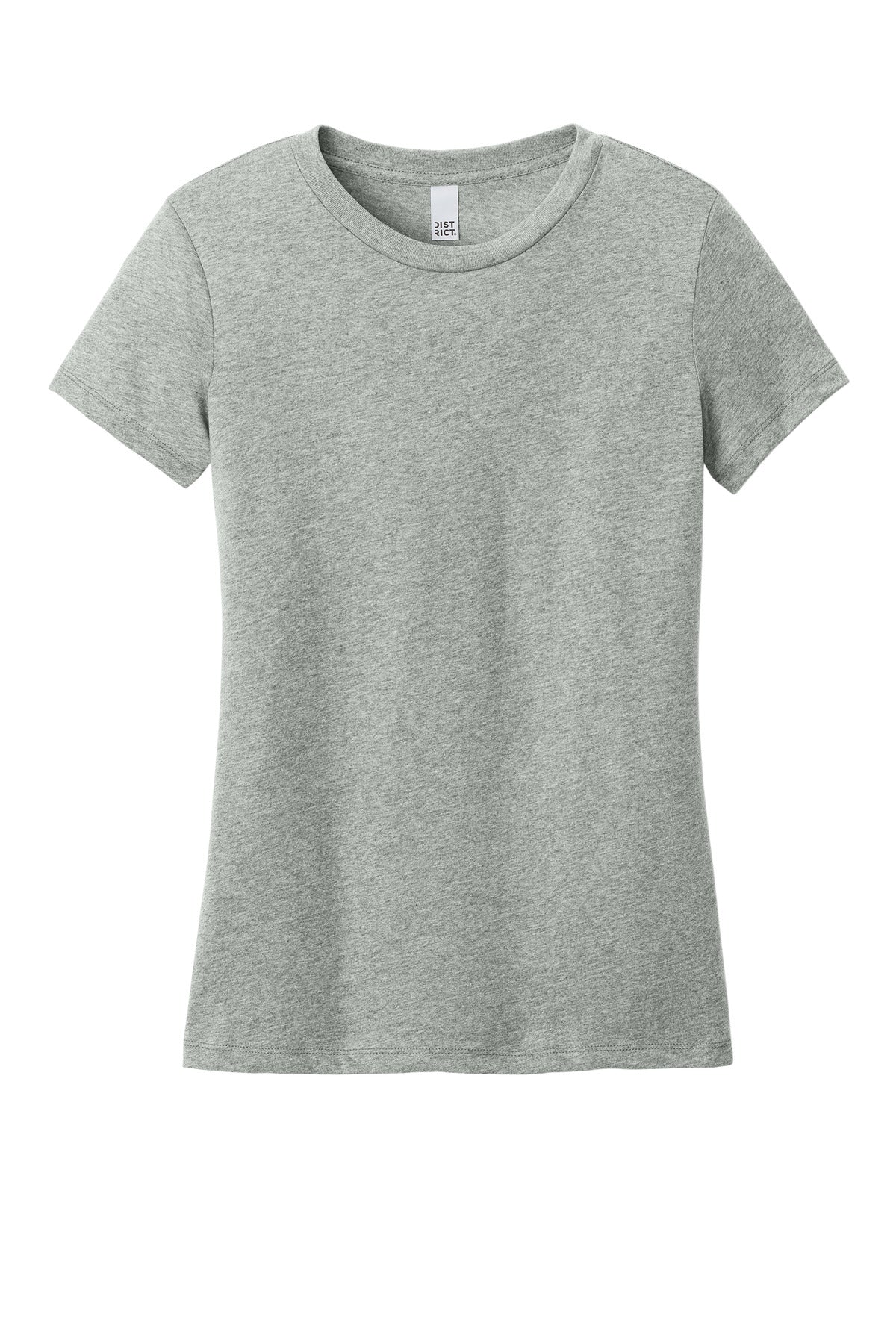 Custom Embroidered District T-Shirts  in Light Heather Grey