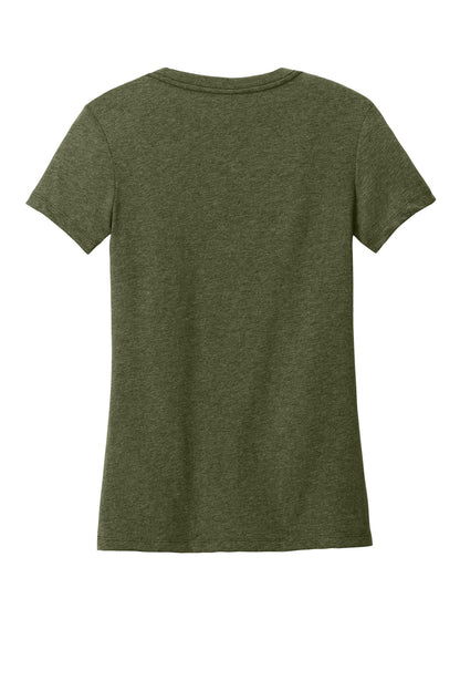 Custom Embroidered District T-Shirts  in Military Green Heather