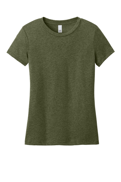 Custom Embroidered District T-Shirts  in Military Green Heather