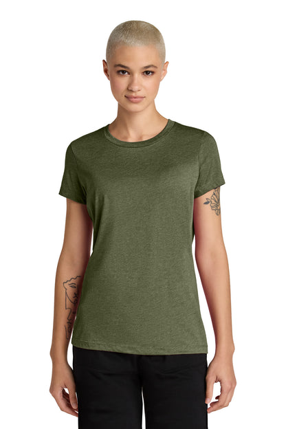 Custom Embroidered District T-Shirts  in Military Green Heather
