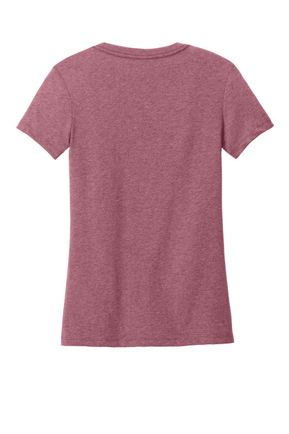 Custom Embroidered District T-Shirts  in Orchid Haze Heather