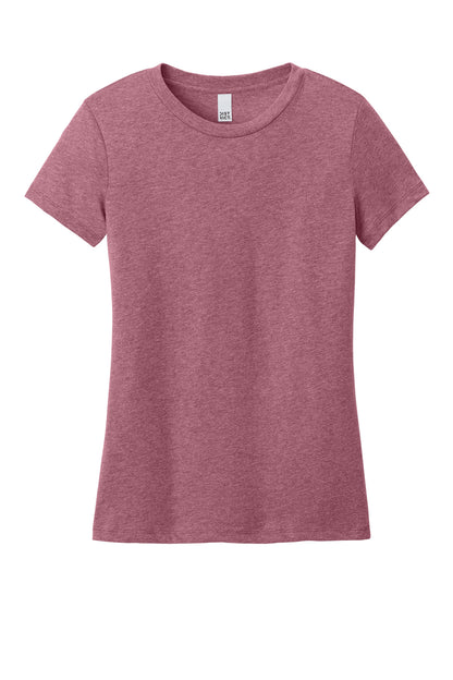 Custom Embroidered District T-Shirts  in Orchid Haze Heather