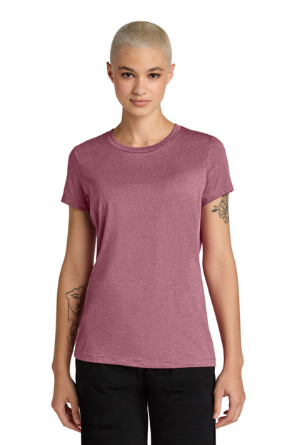 Custom Embroidered District T-Shirts  in Orchid Haze Heather
