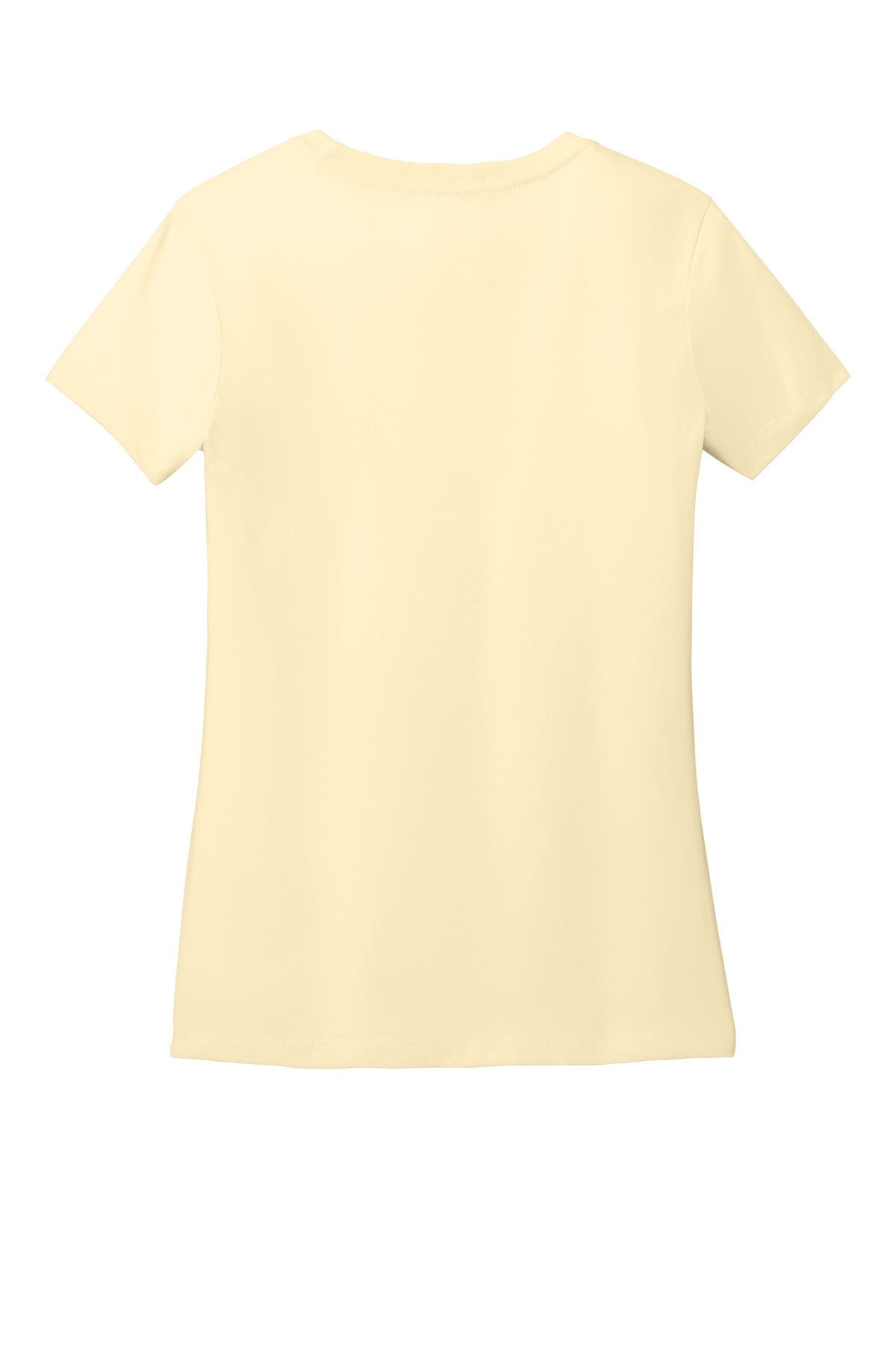 Custom Embroidered District T-Shirts  in Soft Yellow