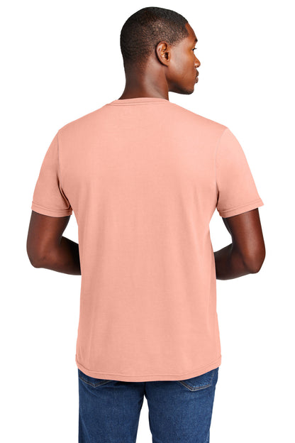 Custom Embroidered District T-Shirts  in Cactus Rose Pink