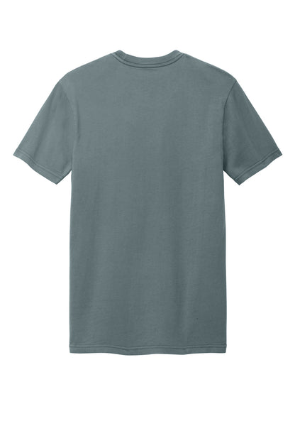 Custom Embroidered District T-Shirts  in Deep Steel Blue