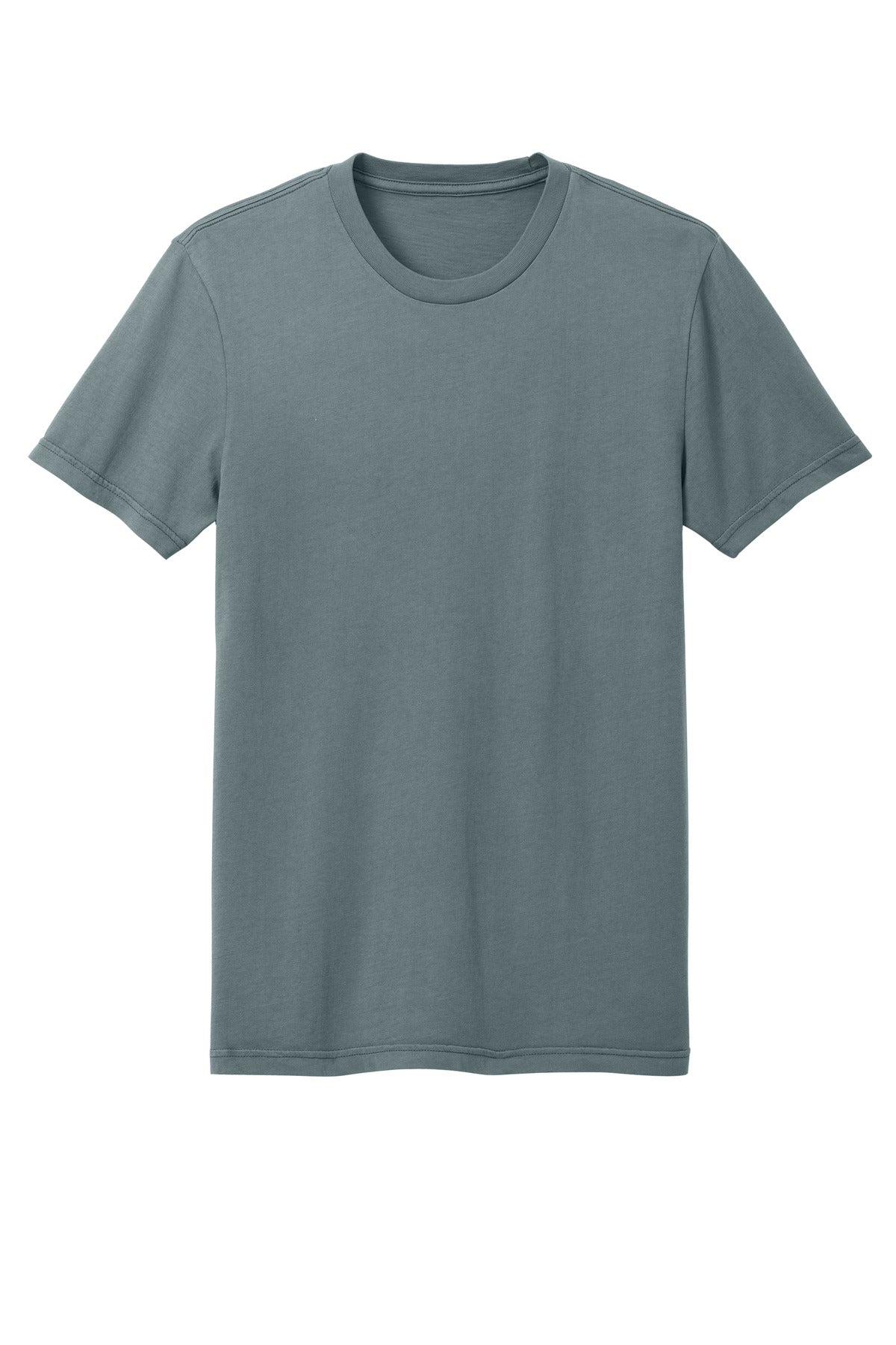 Custom Embroidered District T-Shirts  in Deep Steel Blue