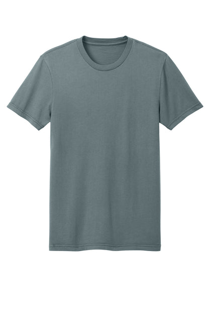 Custom Embroidered District T-Shirts  in Deep Steel Blue