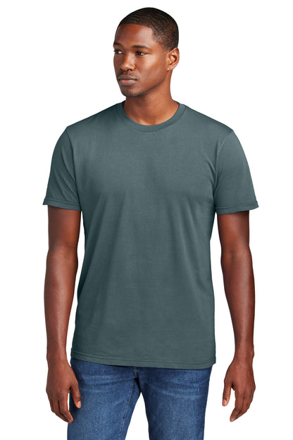 Custom Embroidered District T-Shirts  in Deep Steel Blue