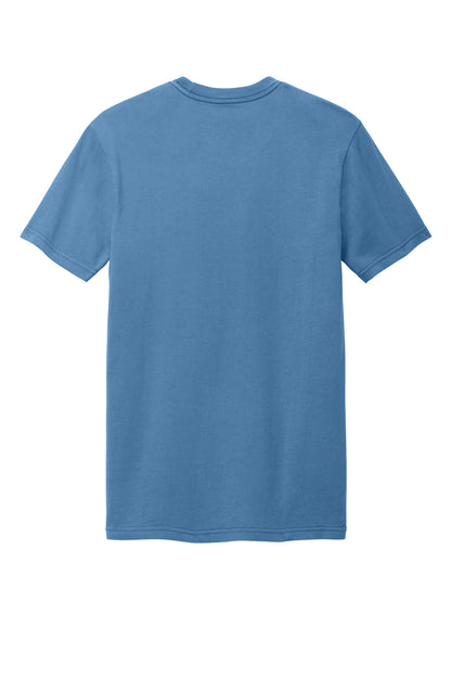 Custom Embroidered District T-Shirts  in Dusk Blue
