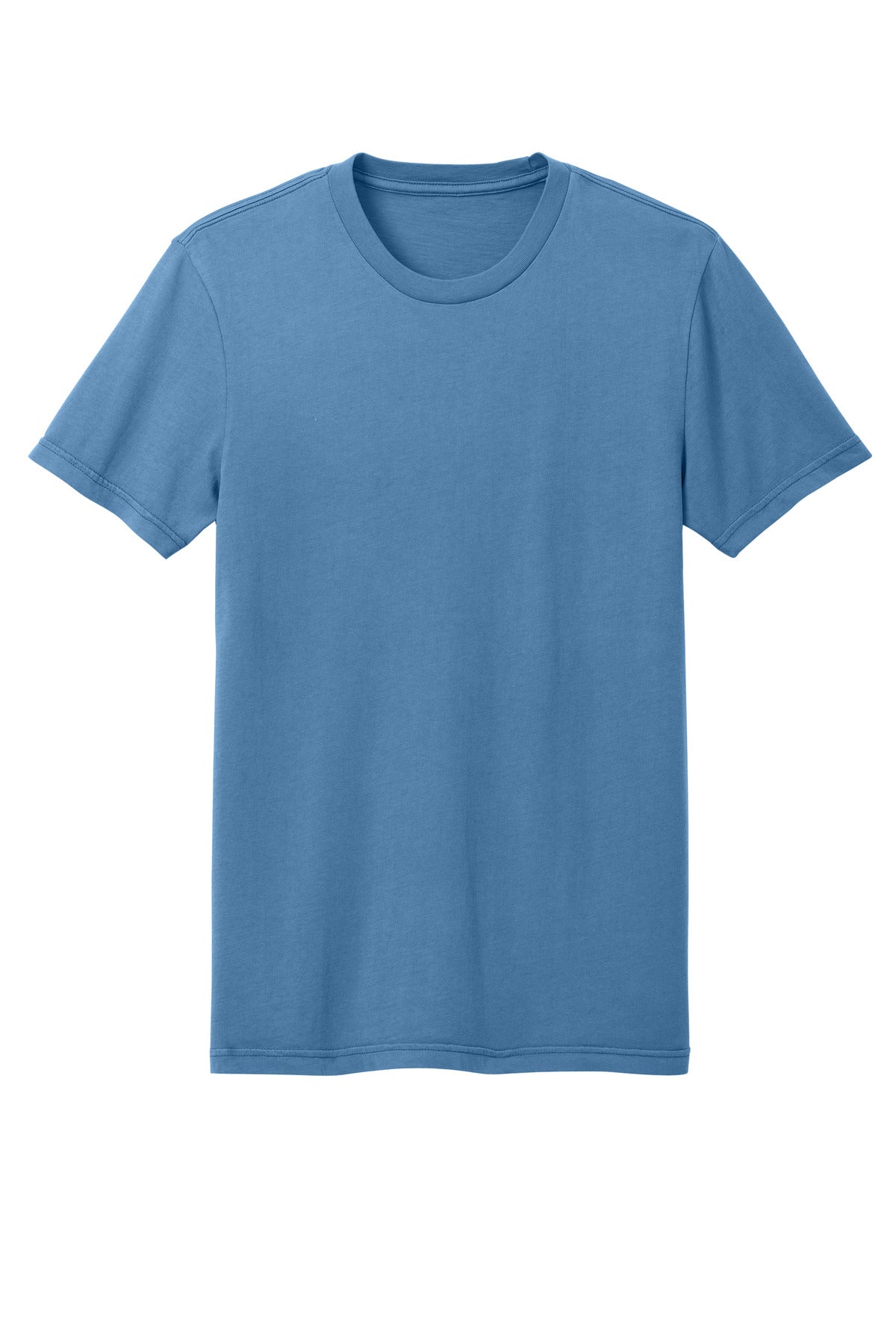 Custom Embroidered District T-Shirts  in Dusk Blue
