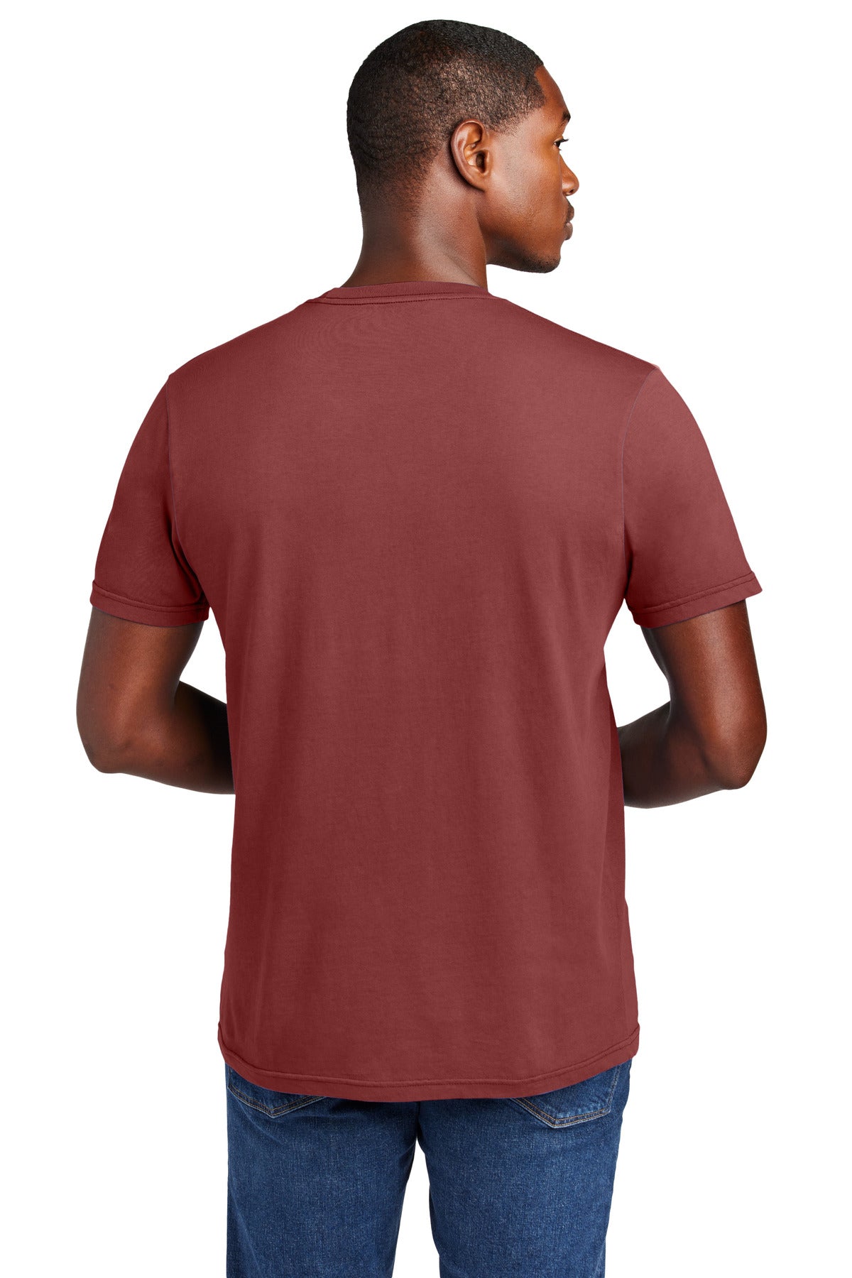 Custom Embroidered District T-Shirts  in Garnet
