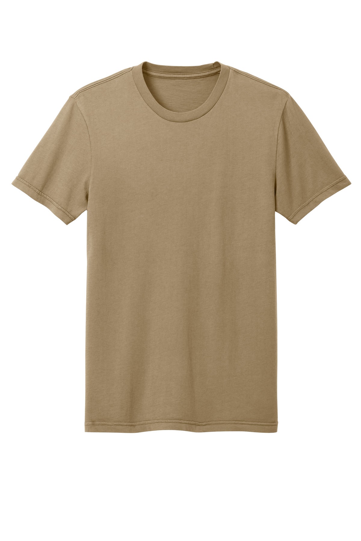 Custom Embroidered District T-Shirts  in Mushroom