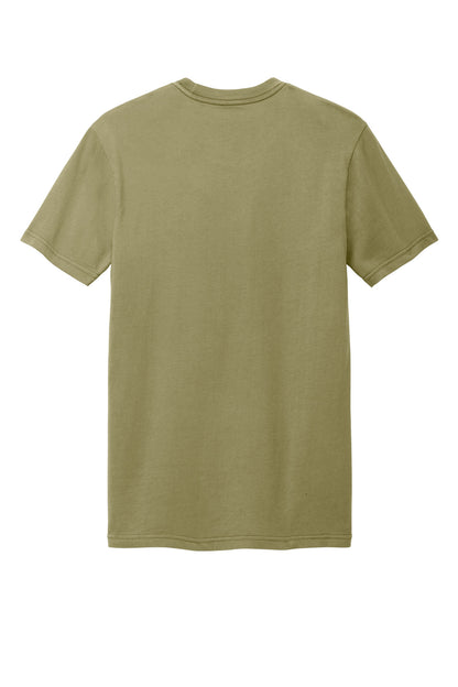 Custom Embroidered District T-Shirts  in Olive Drab Green
