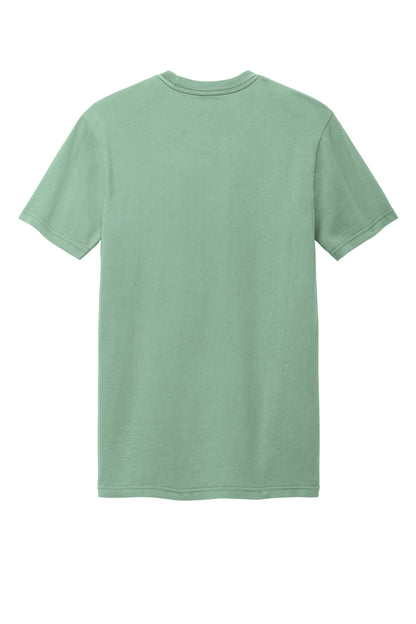 Custom Embroidered District T-Shirts  in Sage