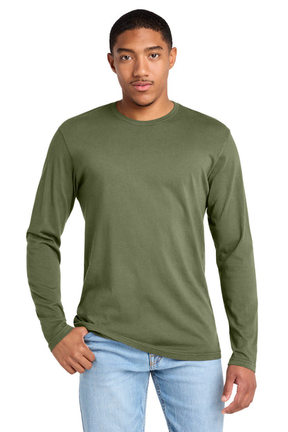 Custom Embroidered District T-Shirts  in Olive Drab Green