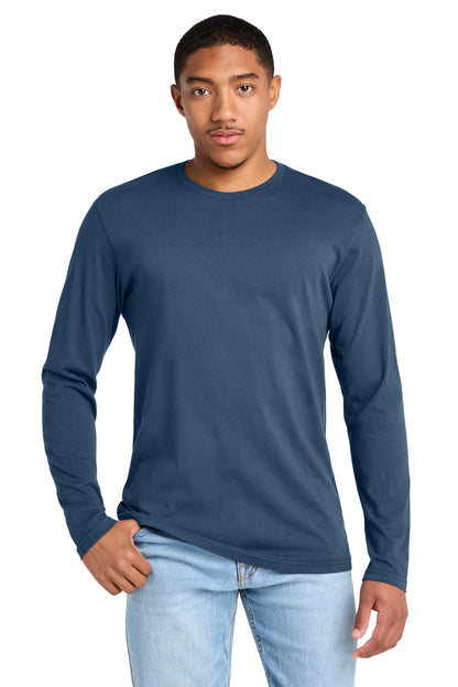 Custom Embroidered District T-Shirts  in True Navy
