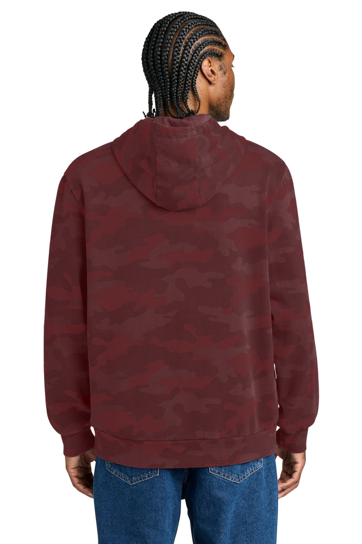 Custom Embroidered District Sweatshirts/Fleece in Bordeaux