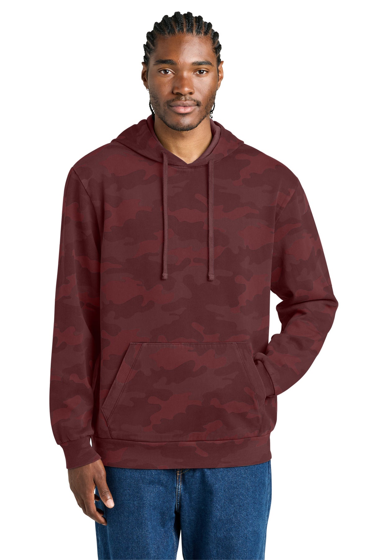 Custom Embroidered District Sweatshirts/Fleece in Bordeaux