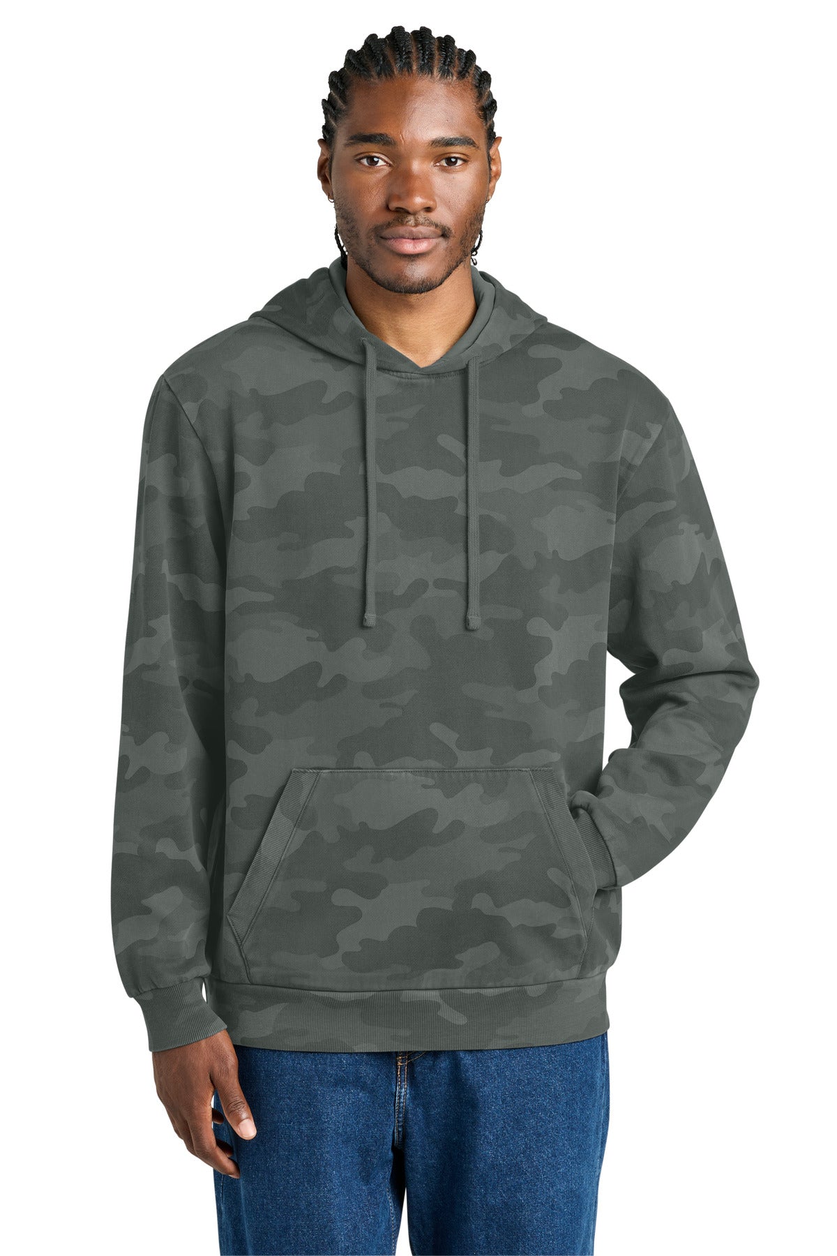 Custom Embroidered District Sweatshirts/Fleece in Graphite