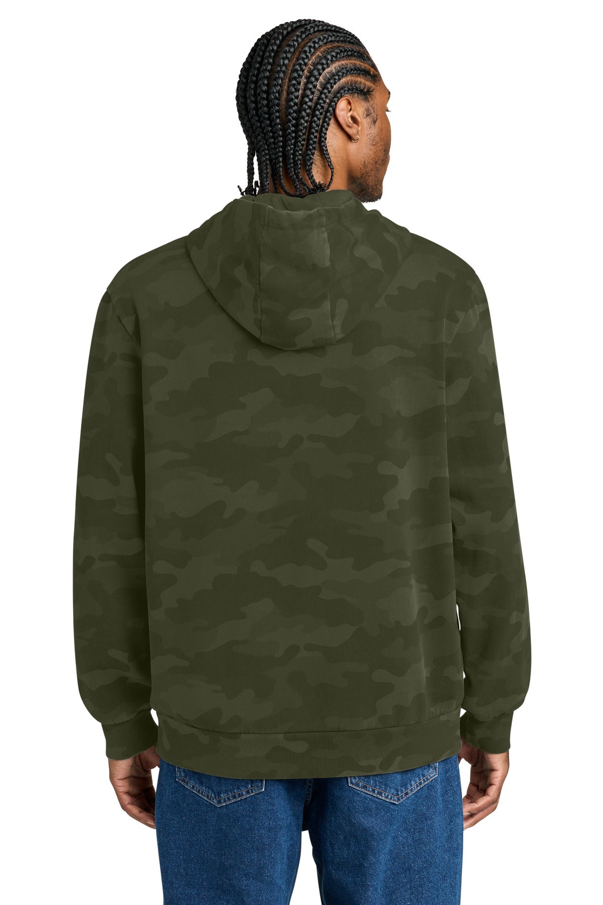 Custom Embroidered District Sweatshirts/Fleece in Olive Drab Green
