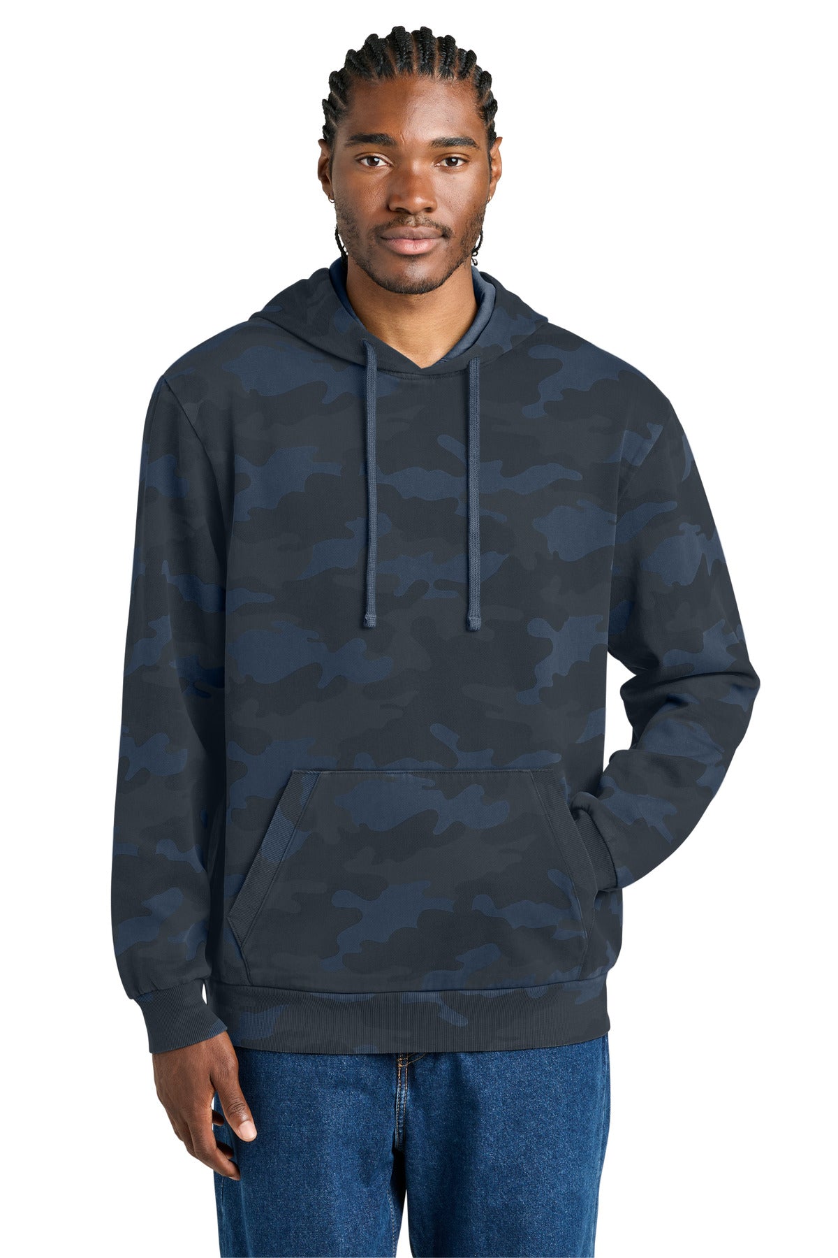 Custom Embroidered District Sweatshirts/Fleece in True Navy