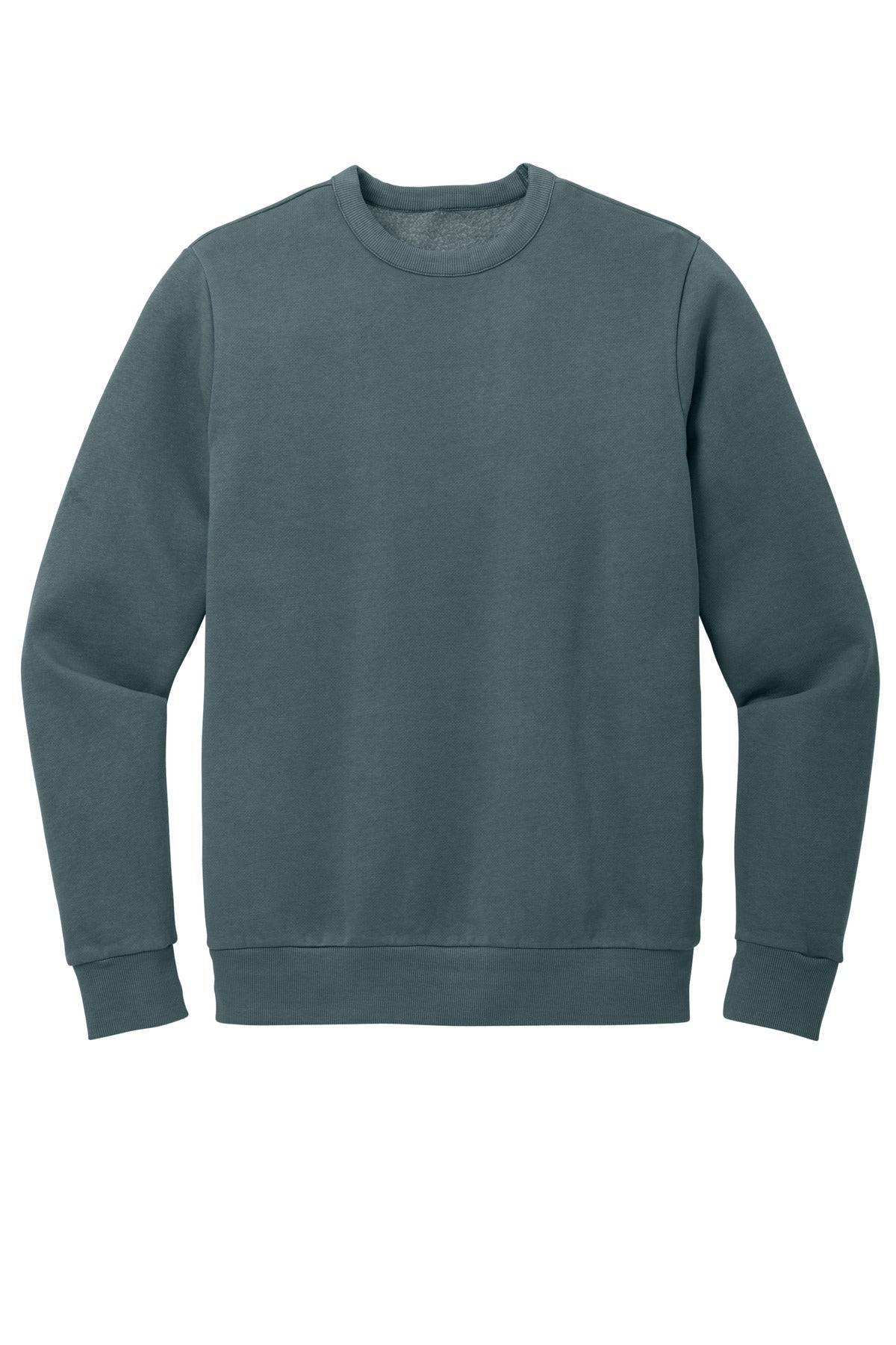 Custom Embroidered District Sweatshirts in Deep Steel Blue