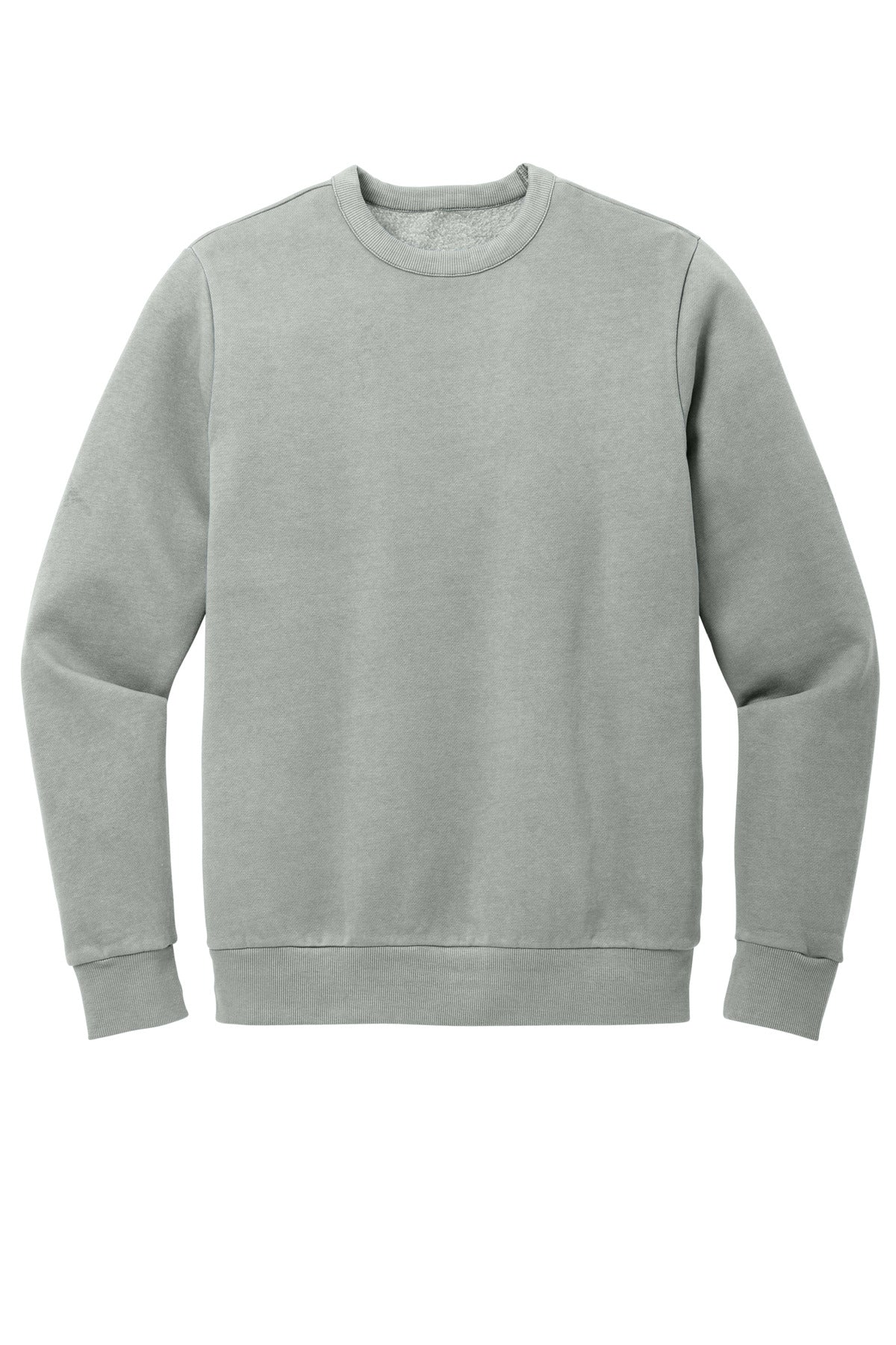 Custom Embroidered District Sweatshirts in Gusty Grey